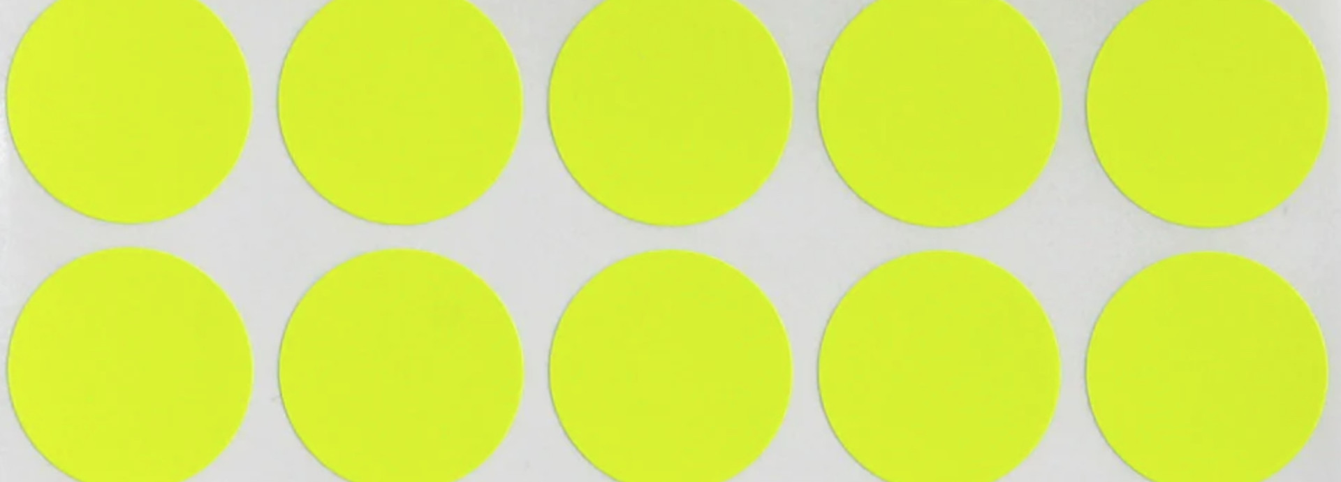 Yellow dots in two parallel lines