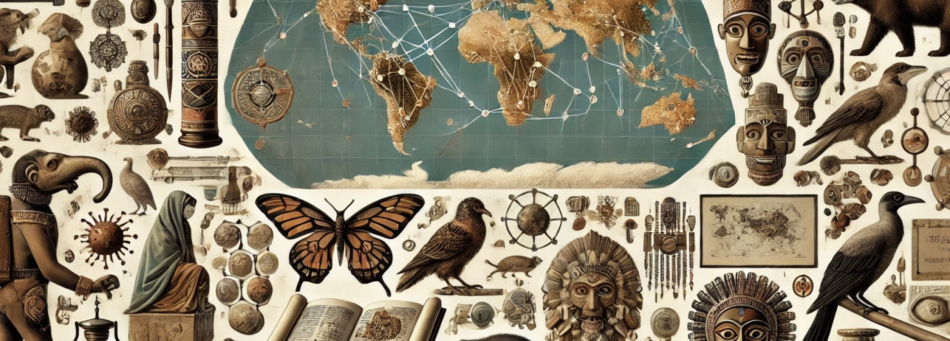 AI-generated visual representation of history, culture, and zoonosis