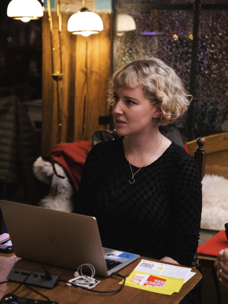 Photograph of Amelia McConville at Berlin Science Week 2023
