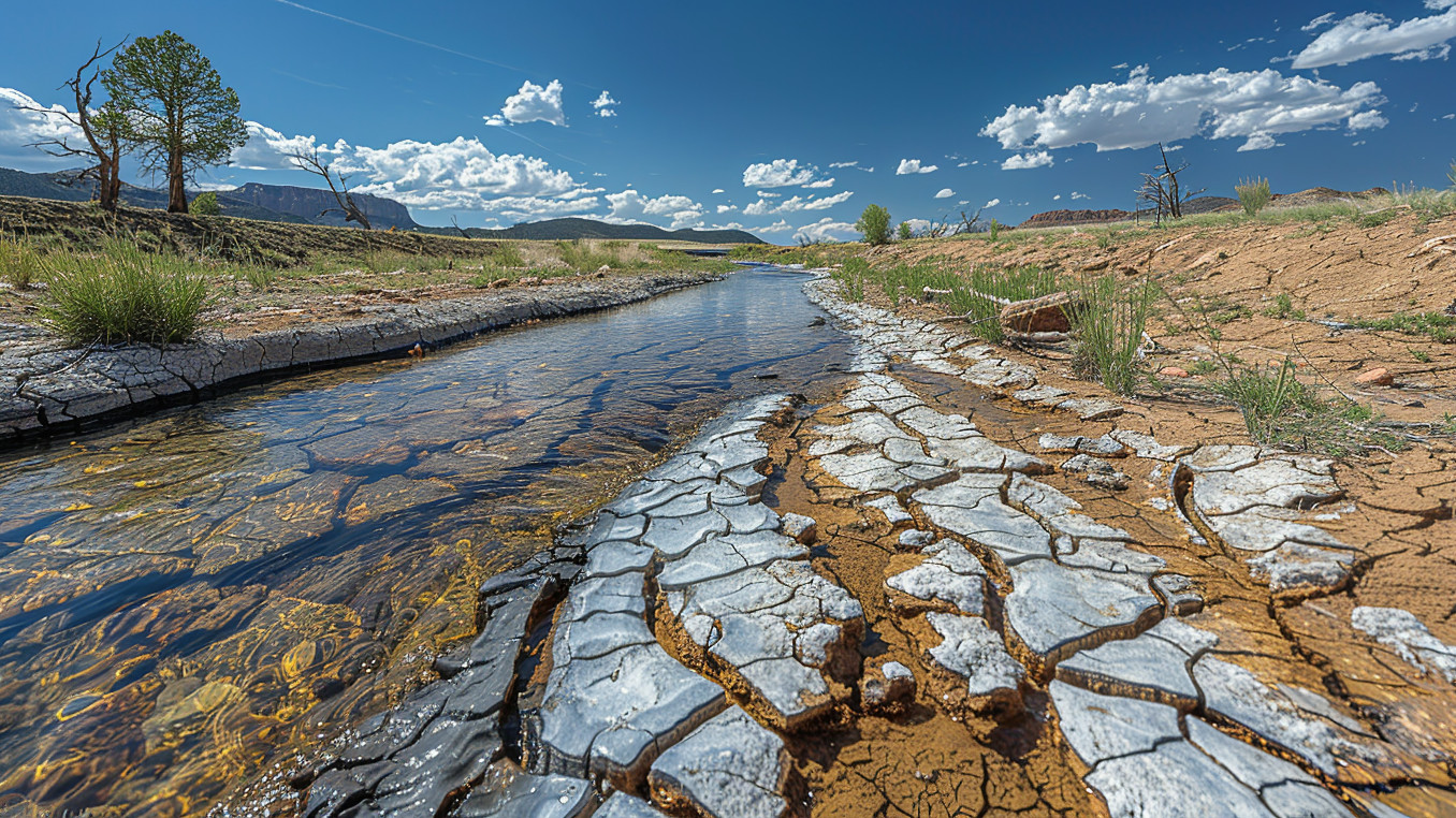 A picture of a field affected by water scarcity