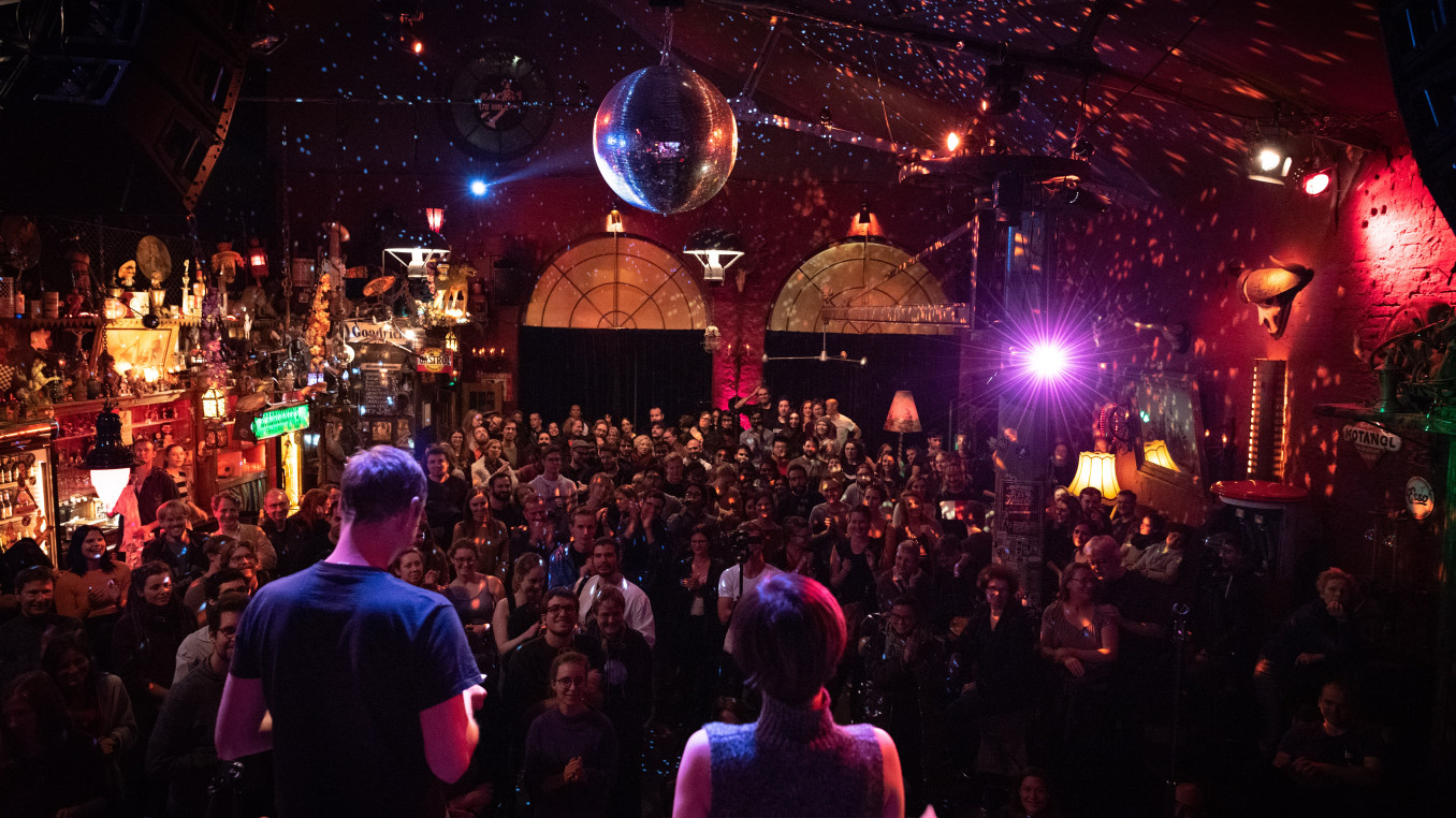 Science Slam of the Berlin Clusters of Excellence, view from the stage