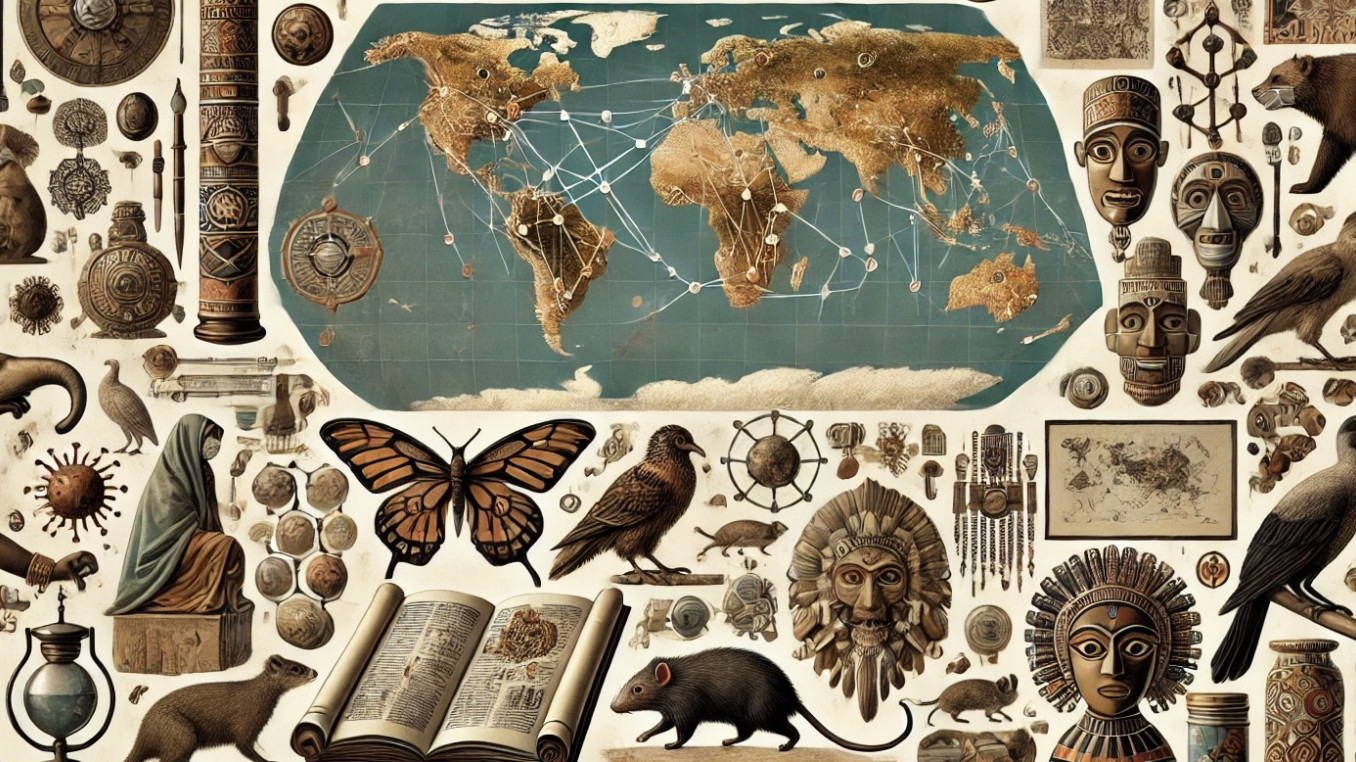 AI-generated visual representation of history, culture, and zoonosis